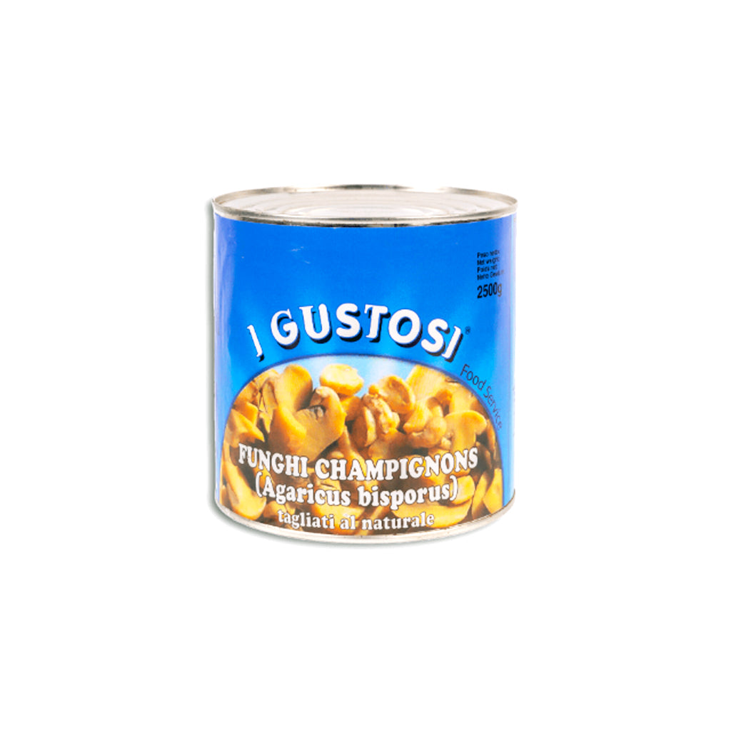 I GUSTOSI FUNGHI CHAMPIGNON AFFETTATI AL NATURALE 2.5Kg