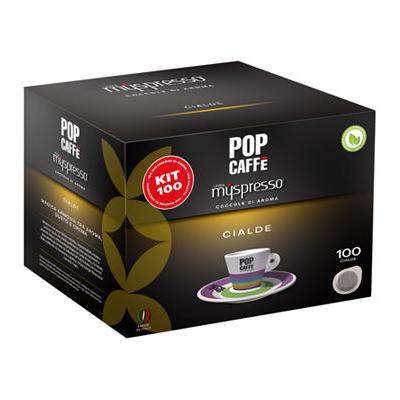 POP CAFFE' CIALDE X100 +KIT ZUCCHERO E BICCHIERI
