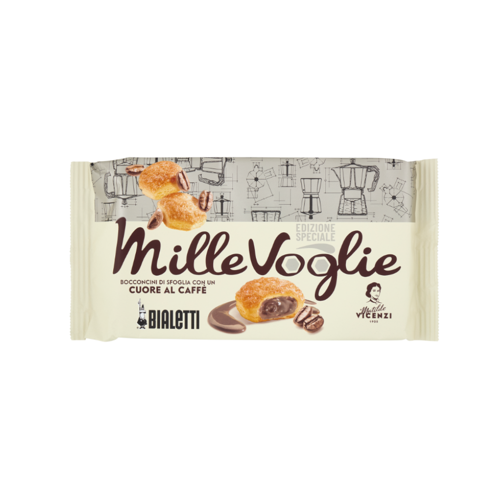 MATILDE VICENZI MILLEVOGLIE BOCCONCINI DI SFOGLIA CON UN CUORE AL CAFFE 100g
